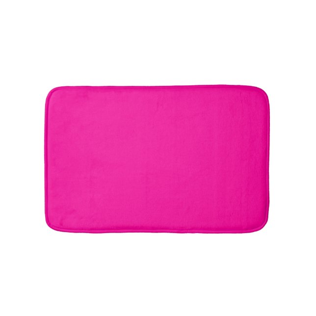 Solid Hot Pink Bath Mat (Front)