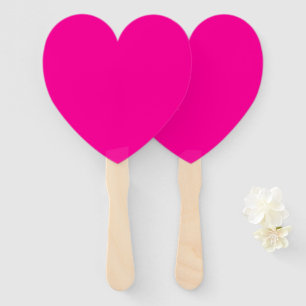 Solid Hot Pink Hand Fan