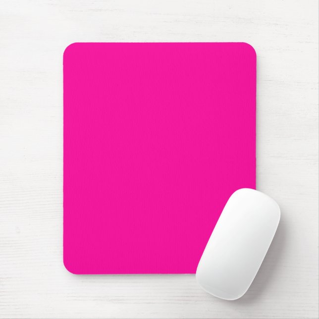 Solid Hot Pink Mouse Pad (With Mouse)