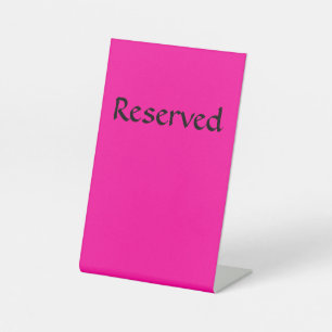 Solid Hot Pink Pedestal Sign
