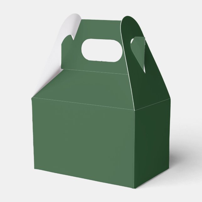 Solid Hunter Green Favour Box (Front Side)
