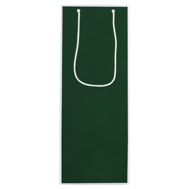 Solid Hunter Green Wine Gift Bag (Front)