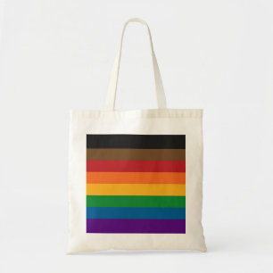 Solid Inclusive Rainbow Pride Flag Tote Bag