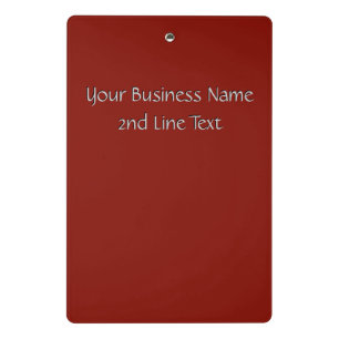 Solid Indian Red Business Name Mini Clipboard