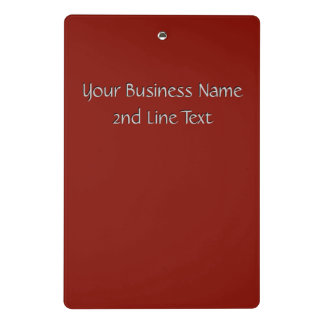 Solid Indian Red Business Name Mini Clipboard