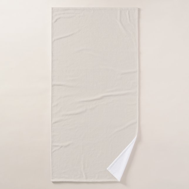 Solid Ivory Beige Natural Shade Bath Towel (Bath Towel)