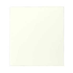 Solid Ivory Color Minimalist Plain Modern Notepad