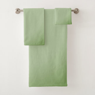 Solid Jade Green Celadon Bath Towel Set