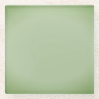 Solid Jade Green Celadon  Glass Coaster