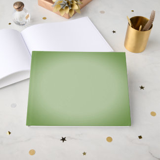 Solid Jade Green Celadon Guest Book