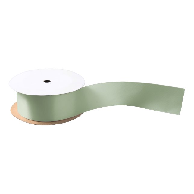 Solid Jade Green Celadon  Satin Ribbon (Spool)