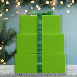 Solid Jolly Green Wrapping Paper Sheet
