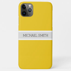 Solid Jonquil Modern Ribbon Elegant Name Case-Mate iPhone Case