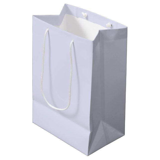Solid Lavender Medium Gift Bag –SingleColor Design (Front Angled)