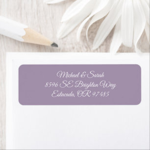 Solid Lavender Purple Return Address