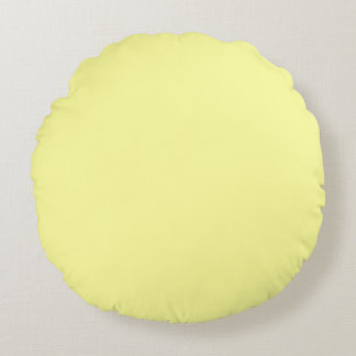 Solid Lemon Cookie Yellow Round Cushion