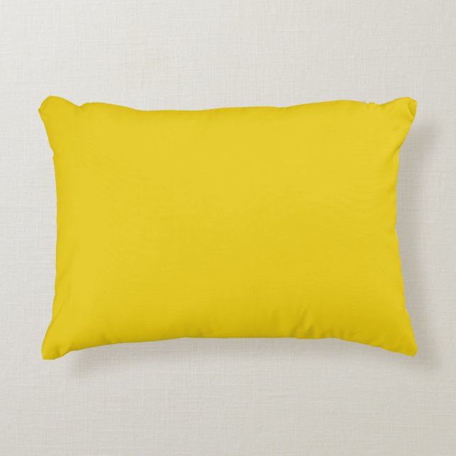 Solid Lemon Yellow Accent Pillow (Front)