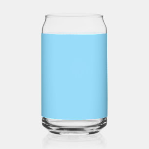 Solid light blue background evenly coloured can glass