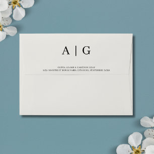 Solid Light Gray Wedding 5x7 Envelope