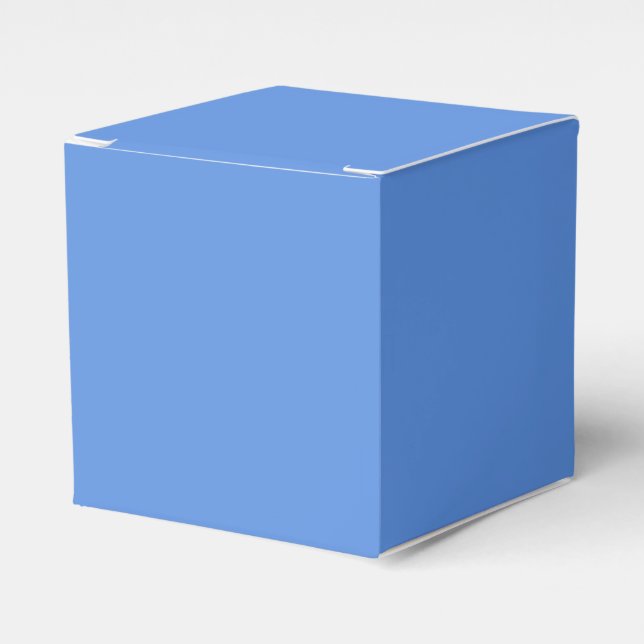 Solid light indigo blue favour box (Front Side)