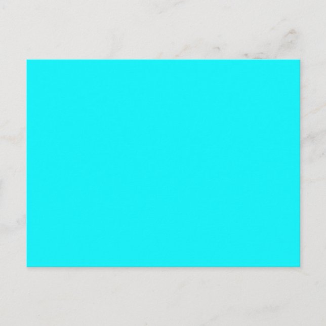 Solid Light Neon Aqua Postcard (Front)