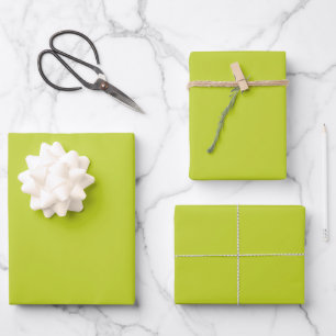 Solid light pear green wrapping paper sheet