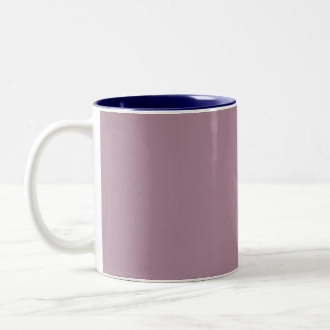 Solid Light purple, Plain purple  Two-Tone Coffee Mug (Left)