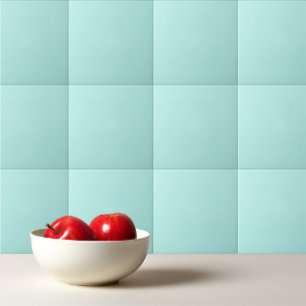 Solid light turquoise tile