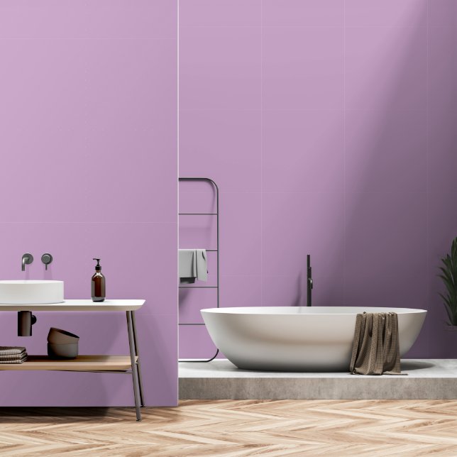 Solid lilac purple simple wallpaper (Bathroom)