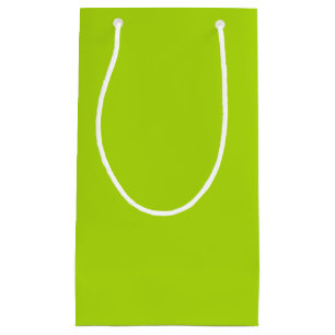 Solid Lime Green Color Small Gift Bag