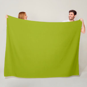 Solid Lime Green Fleece Blanket
