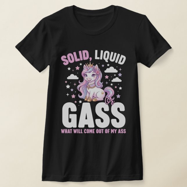 Solid Liquid Gas Unicorn – Funny Physics Science T-Shirt (Laydown)