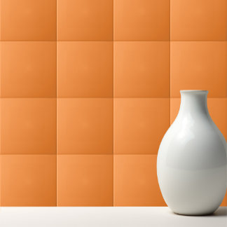 solid mango orange color tile