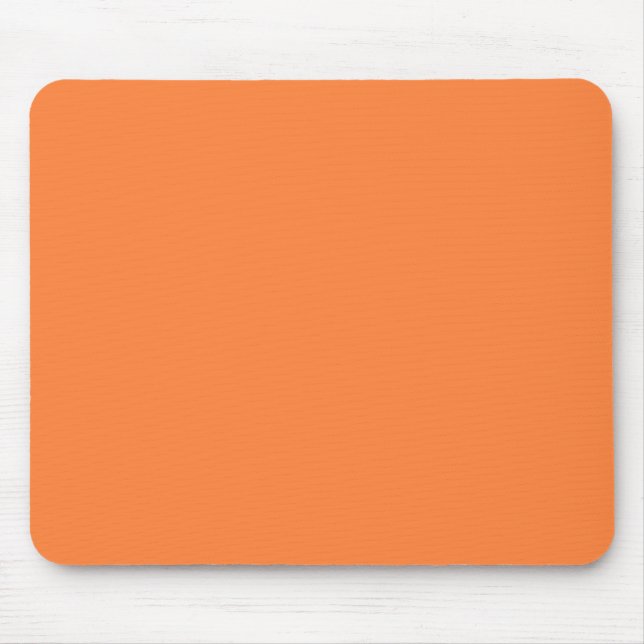 Solid Mango Orange Colour Decor ready to customise Mouse Pad (Front)