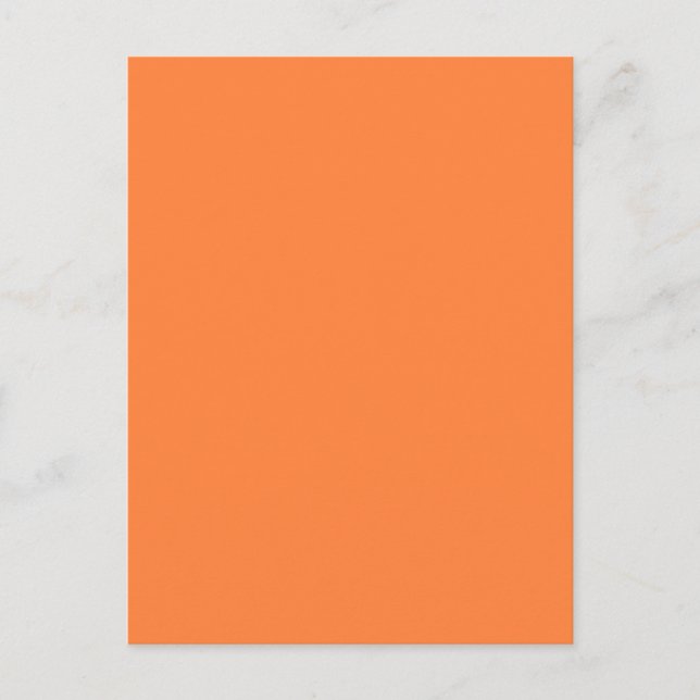 Solid Mango Orange Colour Decor ready to customise Postcard (Front)