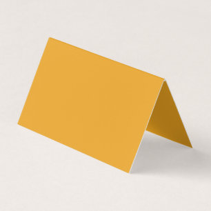 Solid Marigold Folded Horizontal Tent Business Card