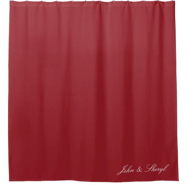 Solid Maroon Red Colour Shower Curtain (Front)