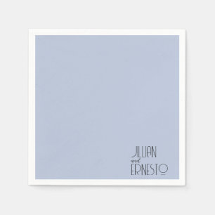 Solid Medium Blue Lily of the Valley Custom Napkin