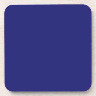 Solid Midnight Blue Colour Minimalist Plain Coaster