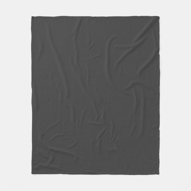 Solid Minimalist Jet Black Plain Elegant Modern  Fleece Blanket (Front)