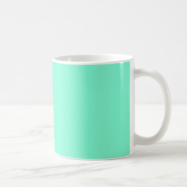 Solid, mint, green , plain coffee mug (Right)