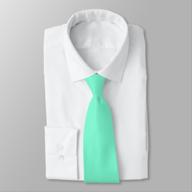 Solid, mint, green tie (Tied)