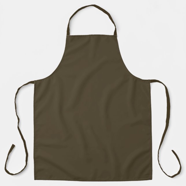 Solid Mocha Brown Apron (Front)