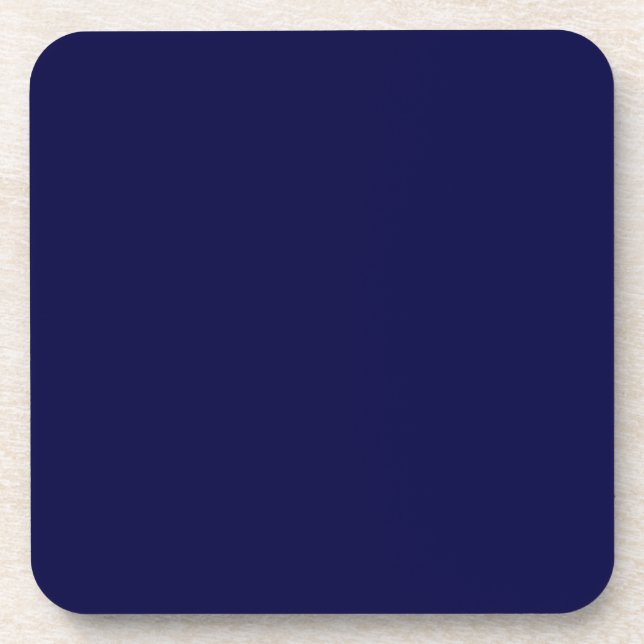 Solid Navy Blue Coaster (Front)