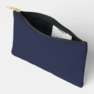 Solid Navy Blue Cut Sew Small Accessory Pouch