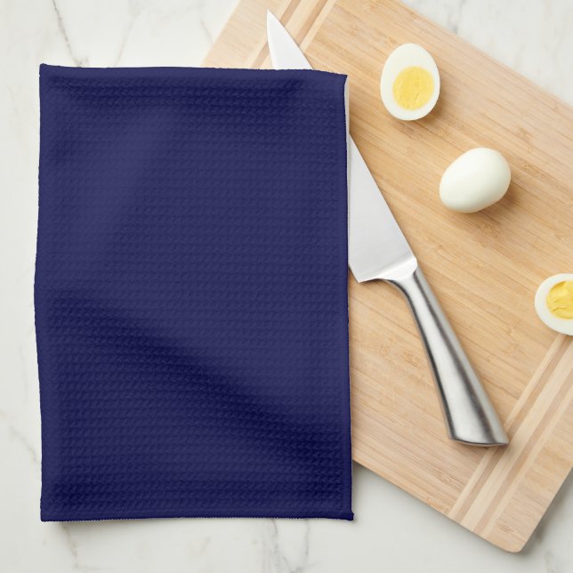 Solid Navy Blue Tea Towel (Quarter Fold)