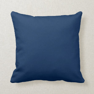 Solid navy indigo blue cushion