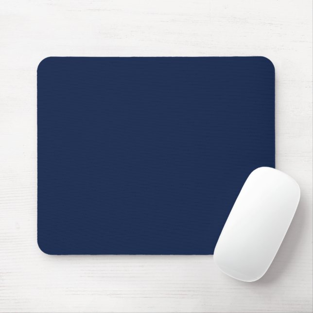 Solid navy night blue mouse pad (With Mouse)