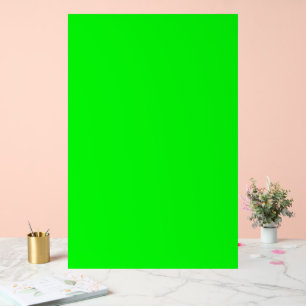 Solid neon green screen chroma key background acrylic sign