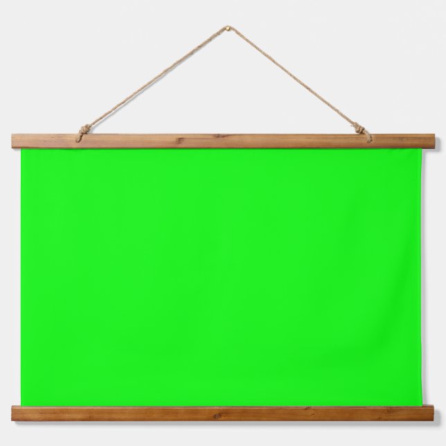Solid neon green screen chroma key background hanging tapestry (Front)